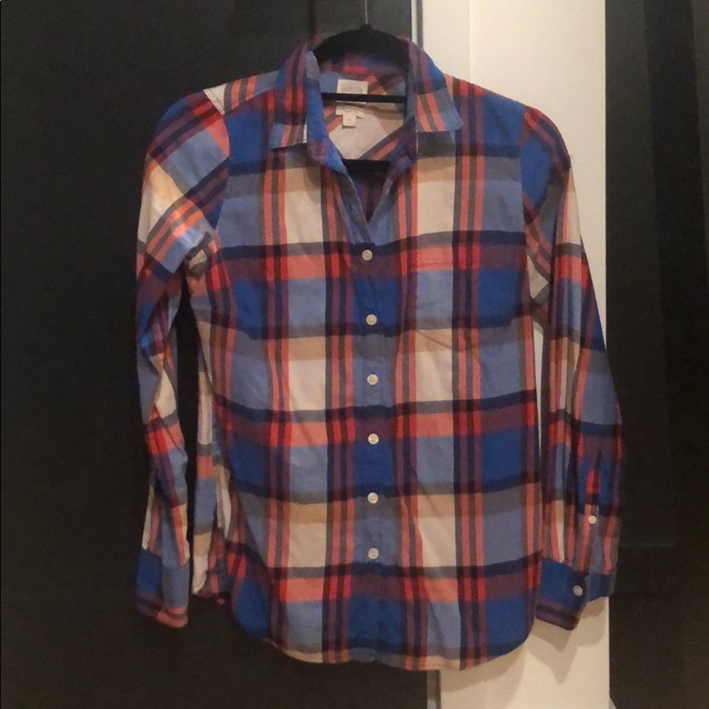 J Crew XS plaid shirt